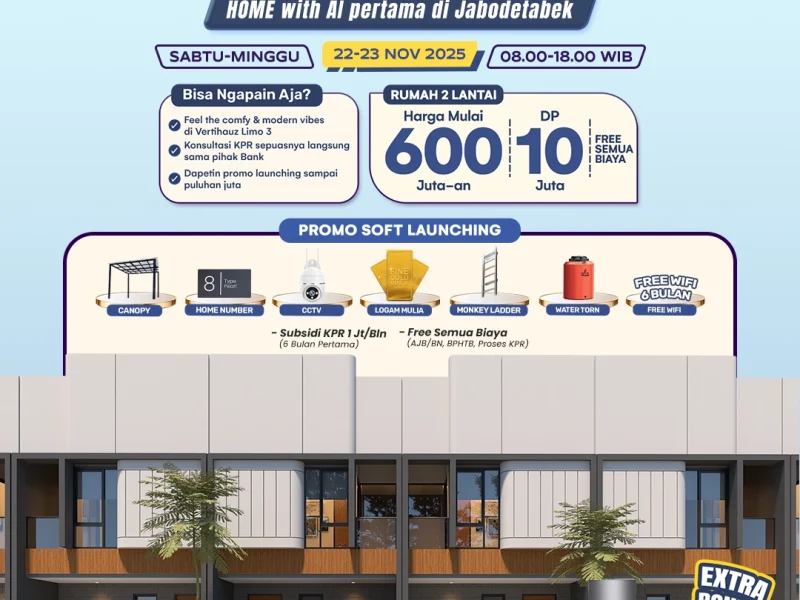 Feed hardsell Verlim 3 soft launching home with ai pertama di jabodetabek